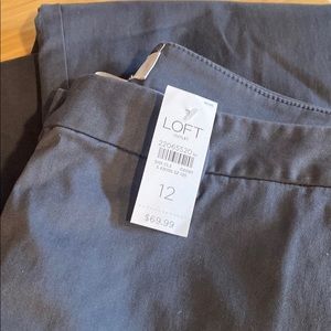 NWT Loft outlet gray slacks size 12